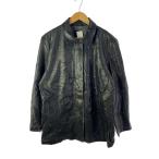 GAP◆レザージャケット・ブルゾン/XL/ポリエステル/BLK/無地/OLDGAP///
