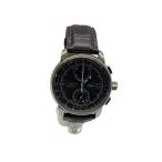 ZEPPELIN◆Zeppelin Chronograph/クォーツ腕時計/アナログ/レザー/BLK/BRW/8670-2
