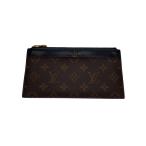 LOUIS VUITTON◆スリム・パース_モノグラム・キャンバス/レザー/BRW/レディース