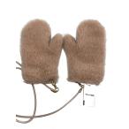 MAX MARA* плюшевый мишка рукавица / перчатки /--/BEG/ одноцветный / женский 