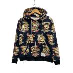 ショッピングタトゥー WACKO MARIA◆タトゥー柄ジップパーカー/M/コットン/BLK/プリント