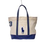 POLO RALPH LAUREN◆トートバッグ/キャンバス/NVY//