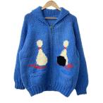 カウチン/ボーリング柄/ニット・セーター(厚手)/--/ウール/BLU