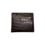 ショッピングbottega BOTTEGA VENETA◆クロコダイル2つ折り財布/レザー/BRW/総柄/メンズ