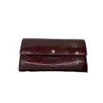 LOUIS VUITTON◆ポルト・フォイユ・サラ_モノグラム・ヴェルニ/エナメル/PUP/メンズ