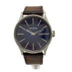 ショッピングnixon NIXON◆クォーツ腕時計/アナログ/レザー/BRW//