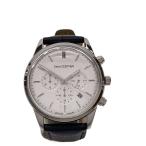 Jacques Lemans◆クォーツ腕時計/アナログ/レザー/WHT/BLK/KC-103A