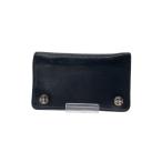 CHROME HEARTS◆1 Zip Wallet Cross Ball/財布/レザー/BLK/メンズ