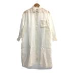 ショッピングINDIVIDUALIZED individualized shirts◆レギュラーカラーリネンシャツワンピース/USA製/WHT/無地