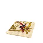HERMES* Calle 90/GRAND UNIFORME/ шарф / шелк /WHT/ общий рисунок / женский / окраска иметь 