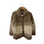 ショッピングカウチン Sea Room lynn◆NPL HMハイネックカーディガン(厚手)/カウチンセーター/FREE/ウール/BEG/003111014