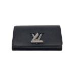 ショッピングエピ LOUIS VUITTON◆ポルト・フォイユ・ツイスト_エピ/牛革/BLK/レディース