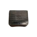 WILD SWANS◆2つ折り財布/レザー/BLK/メ�