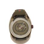 GUCCI◆クォーツ腕時計/アナログ/ラバー/KHK/137.1