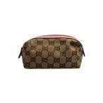GUCCI◆ポーチ_GGキャンバス/キャンバス/BRW