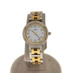 ショッピングHERMES HERMES◆クリッパー/クォーツ腕時計/アナログ/ステンレス/WHT/SLV/SS/CL4.210