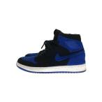 NIKE◆AIR JORDAN 1 RETRO HI FLYKNIT/エアジョーダンレトロハイ/ブラック/25cm/BLU