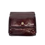 LOUIS VUITTON◆ポルト・モネ・ビエ・カルト・クレディ_モノグラム・ヴェルニ/エナメル/RED/メンズ