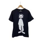 STUSSY◆シャークシャドウマン/Tシャツ/M/コットン/BLK