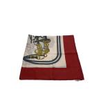 HERMES* шарф / Calle 90/BRIDES de GALA/ шелк /RED/ женский 