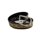 GUCCI* ремень /GG парусина × кожа /BEG/ мужской /449716 KY9LN