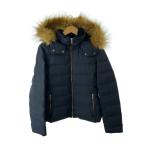 ショッピングzara ZARA◆ダウンジャケット/L/ポリエステル/NVY/無地