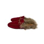 GUCCI◆サンダル/36/RED/ベロア