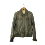 ショッピングdiesel DIESEL◆レザージャケット・ブルゾン/L/羊革/KHK//