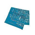 HERMES◆カレ90/スカーフ/シルク/BLU/総柄/レディース