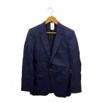 Lithium homme◆NAVY SILK MOHAIR WOOL NOTCHED MIDDLE/48/ウール/NVY/無地/LH18-01
