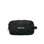 ショッピングsupreme Supreme◆ポーチ/ポリエステル/BLK/無地
