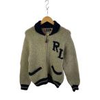 ショッピングカウチン CHAPS RALPH LAUREN◆90s/カウチンニット/RLロゴ/カーディガン/M/ウール/GRY