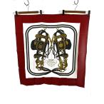 HERMES* шарф / шелк /RED/ общий рисунок / женский 