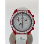 OMEGA◆腕時計/アナログ/WHT/WHT/so33r100/×スウォッチ MISSION TO MARS