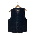 UNIQLO◆80s/old/ベスト/L/豚革/ブラック/無地/ユニクロ