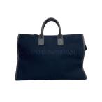 EMPORIO ARMANI◆トートバッグ/キャンバス/NVY