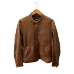 ショッピングschott Schott◆※状態考慮/シングルライダースジャケット/XL/羊革/BRW/3161055