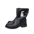 ZARA◆ブーツ/38/BLK/レザー