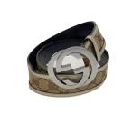 GUCCI◆ベルト_GGキャンバス_インターロッキングG/--/メンズ