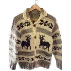 ショッピングカウチン CANADIANSWEATER◆ノルディック/カウチン/カーディガン(厚手)/--/ウール/IVO/総柄//