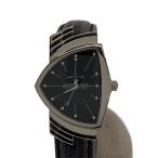 HAMILTON◆Ventura/ベンチュラ/クォーツ腕時計/アナログ/BLK/SLV/H244112