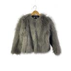 ショッピングzara ZARA◆ジャケット/XS/フェイクファー/BRW