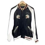 HYSTERIC GLAMOUR◆25ss/FLAMING YOUTH刺繍/スカジャン/XL/レーヨン/ブラック/02251AB03//