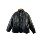ZARA◆中綿ジャケット/L/フェイクレザー/BLK/無地//
