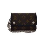 LOUIS VUITTON◆ポルト・フォイユ・コンパクト_モノグラム・マカサー/PVC/BRW/メンズ//