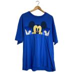 ショッピングミッキー Disney VINTAGE◆90s/USA製/ミッキー/Tシャツ/XXL/コットン/BLU
