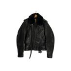 Schott◆613US/ワンスター/レザージャケット・ブルゾン/34/レザー/ブラック//