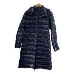 ショッピングmoncler MONCLER◆MOKA GIUBB/ロングダウンジャケット/1/ナイロン/ネイビー/無地/B20934981705