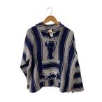 ショッピングstussy STUSSY◆メキシカンパーカー/OLDSTUSSY/BLU/ストライプ