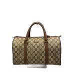 GUCCI◆ボストンバッグ/PVC/ブラウン